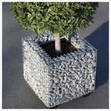 Габион ландшафтный кашпо болтовой оцинкованный (Ц) БК 0,4х0,4х0,8х4х50х50 мм ГОСТ Р 58120-2018